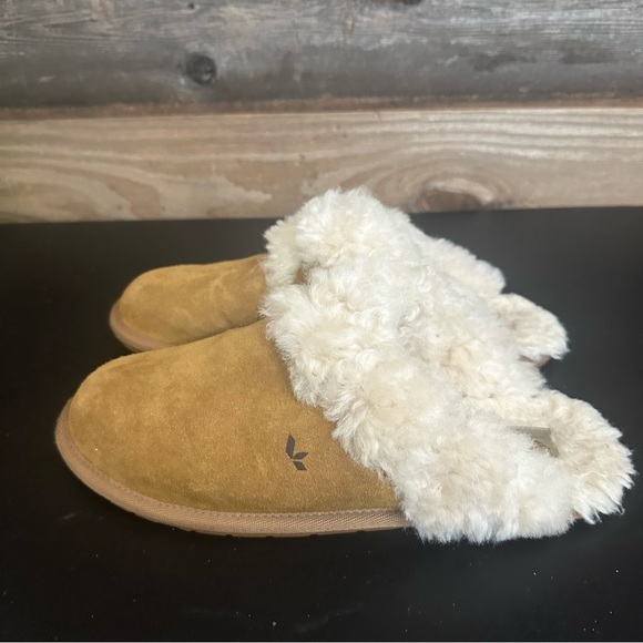 Koolaburra By Ugg Womens Milo Suede Upper Faux-Fur Lined Sandal Chestnut Size 10 - Picture 2 of 11